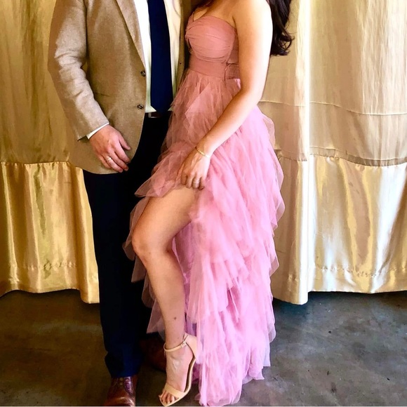 IN HER FAIRYTALE TULLE STRAPLESS MAXI DRESS PINK - Picture 3 of 5